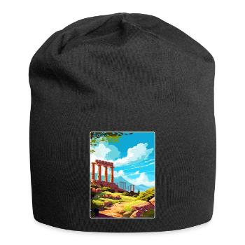 Antikes Korinth Griechenland Reiseposter Souvenir WPA - Jersey-Beanie - Schwarz - Vorne
