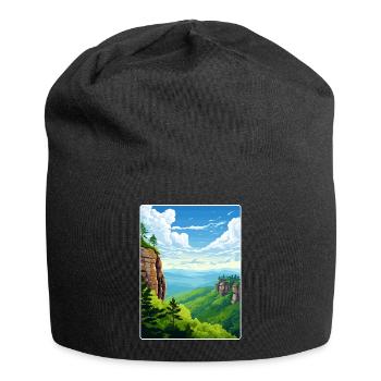 Montagnes de grès de l’Elbe Allemagne Affiche de voyage WPA - Bonnet en jersey - noir - Devant