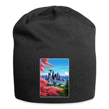 Seattle Washington DC Reiseposter Souvenir WPA - Jersey-Beanie - Schwarz - Vorne