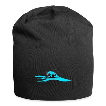 Pagayeur dans la vague - Bonnet en jersey - noir - Devant
