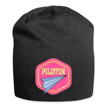 LUFTFAHRT PILOTIN - PAPIERFLIEGER - Jersey-Beanie - Schwarz - Vorne