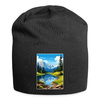 Rocky Mountain National Park Colorado Travel Card - Jersey Beanie - black - Front