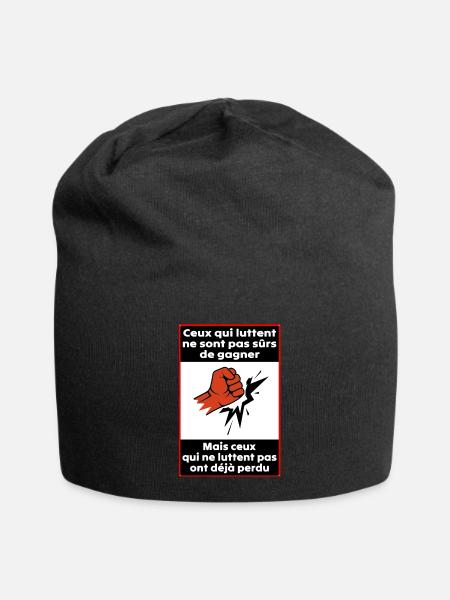 Diejenigen, die Schwierigkeiten haben - Jersey-Beanie - Schwarz