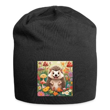 Igel, Baby, Kind, Neugeborenes - Jersey-Beanie - Schwarz - Vorne