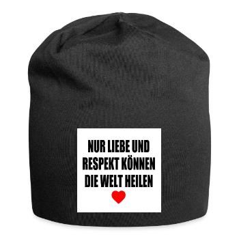 Only love and respect can heal the world - Jersey Beanie - black - Front