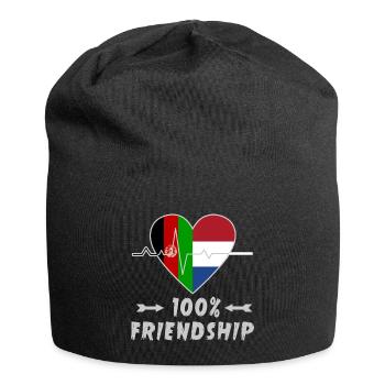 Afghanistan und Niederlande 100% Freundschaft - Jersey-Beanie - Schwarz - Vorne