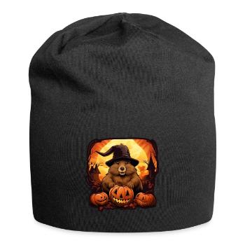 Halloween Capibara - Jersey-Beanie - Schwarz - Vorne