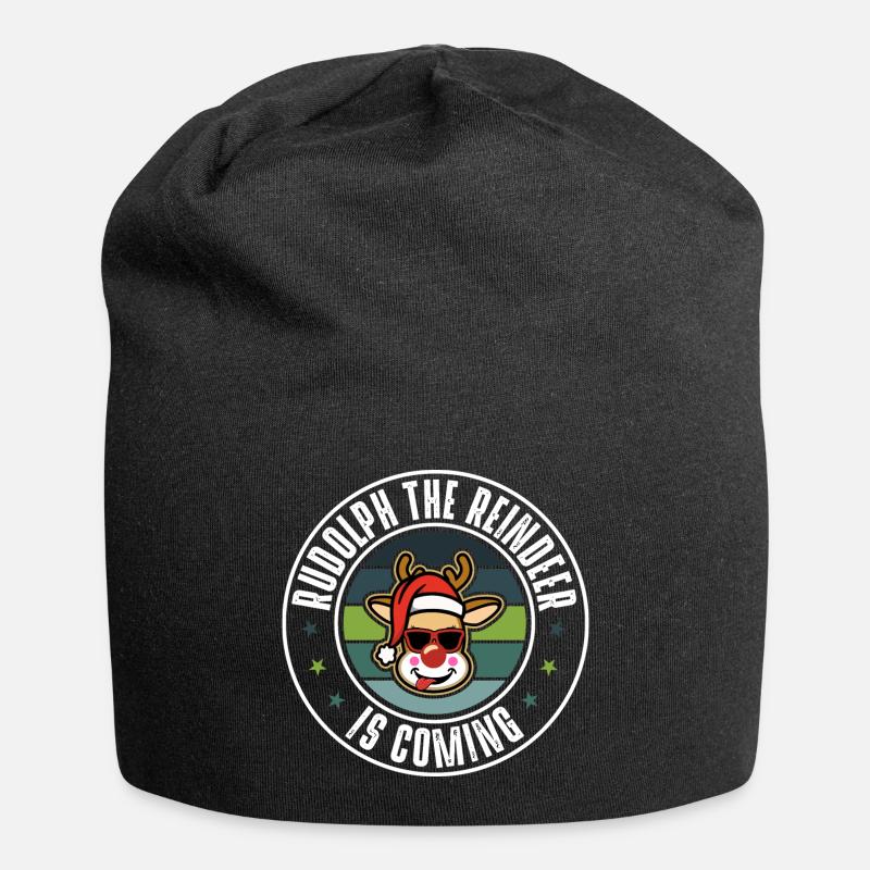 Rudolph - Jersey-Beanie - Schwarz