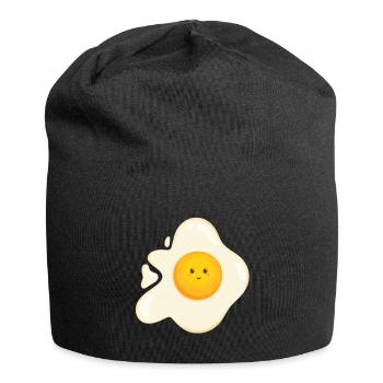 Oeuf au plat sucré - Bonnet en jersey - noir - Devant