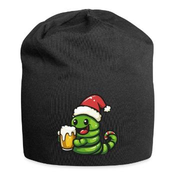 Worm Bière de Noël Drôle - Bonnet en jersey - noir - Devant