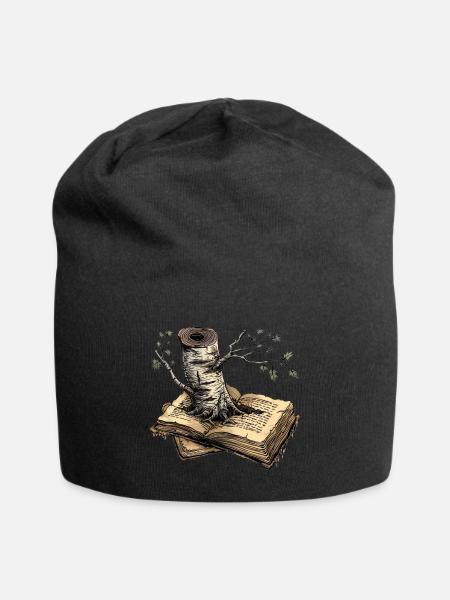 Lesen - Jersey-Beanie - Schwarz