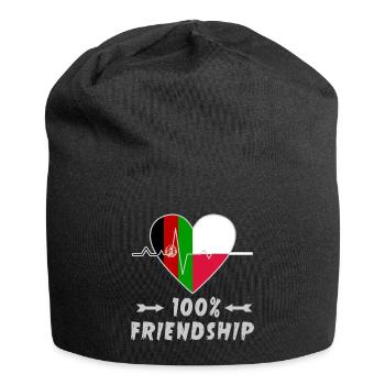 L'Afghanistan et la Pologne : amitié à 100 % - Bonnet en jersey - noir - Devant