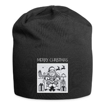 Père Noël Café au Canapé - Bonnet en jersey - noir - Devant