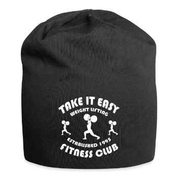 TAKE IT EASY - Jersey Beanie - black - Front