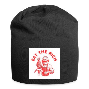 Eat the rich - Karl Marx Eat Döner Kebab Rich - Jersey-Beanie - Schwarz - Vorne