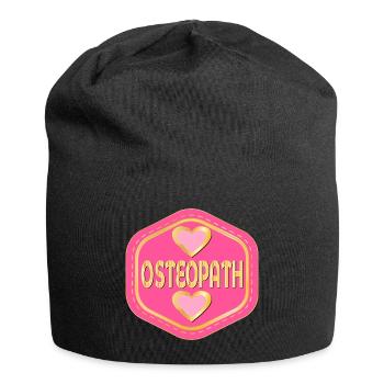 OSTÉOPATHE CŒUR - Bonnet en jersey - noir - Devant