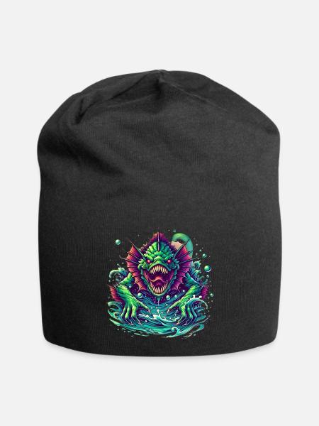 Aquatic Monster Tiefsee-Horror - Jersey-Beanie - Schwarz