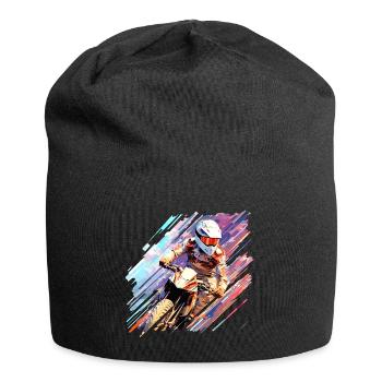 Motocross Racing Fast Speed Wettbewerb Zusammenfassung - Jersey-Beanie - Schwarz - Vorne