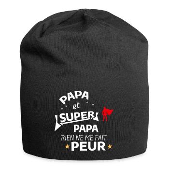 Super Papa et Hero Superpapa - Bonnet en jersey - noir - Devant