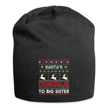 Santa's Promoting me to Big Sister - Bonnet en jersey - noir - Devant