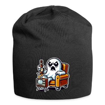 Funny Ghost Watching TV Boo - Jersey Beanie - black - Front