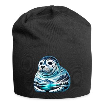 Siegel - Jersey-Beanie - Schwarz - Vorne