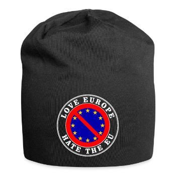 love europe hate the eu - Jersey-Beanie - Schwarz - Vorne