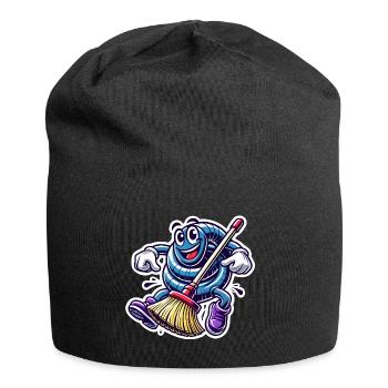 Funny Custodian Rubber Hose Cartoon - Jersey Beanie - black - Front