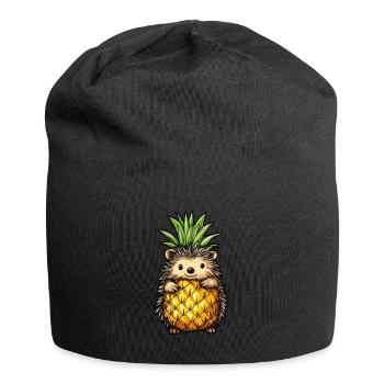 Pineapple Hedgehog - Jersey Beanie - black - Front