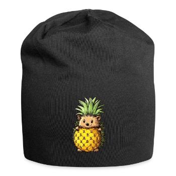 Ananas Igel - Jersey-Beanie - Schwarz - Vorne