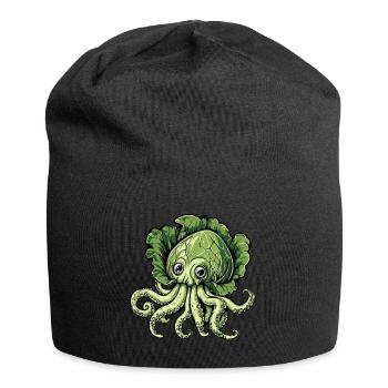 Oktopus Kohlkopf - Jersey-Beanie - Schwarz - Vorne