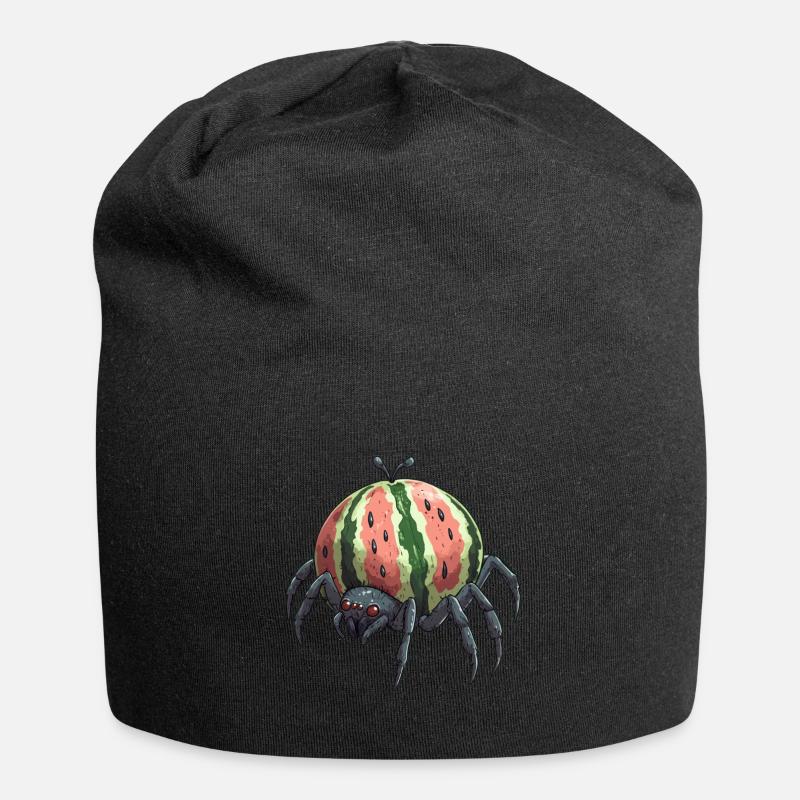 Melone Spinne - Jersey-Beanie - Schwarz