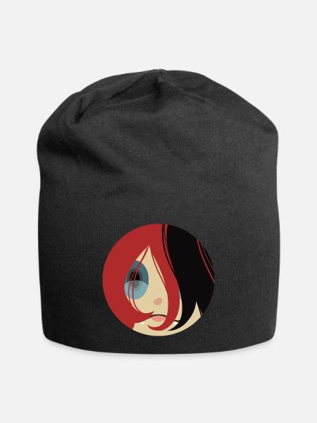 Mephi - Jersey-Beanie - Schwarz