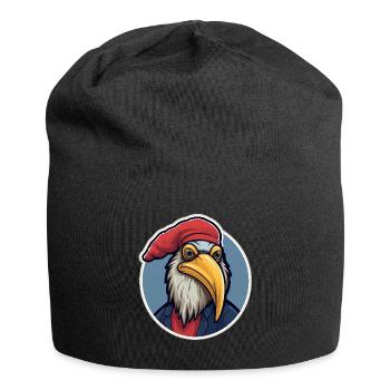 Aigle avec chapeau - Bonnet en jersey - noir - Devant