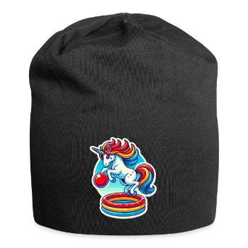 Licorne colorée Piscine Rebond Fun - Bonnet en jersey - noir - Devant