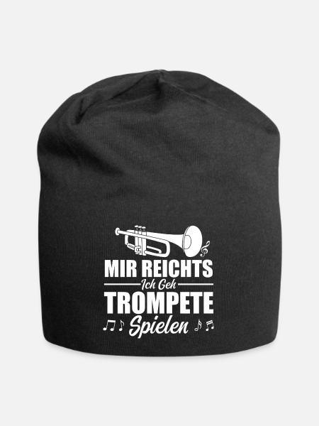 Mir Reichts Ich Geh Trumpet spielen - Jersey-Beanie - Schwarz