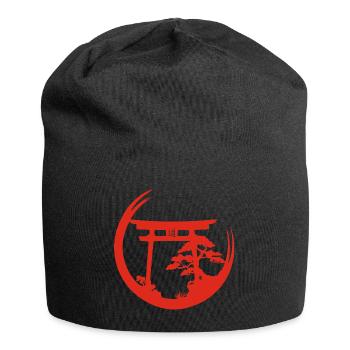 Japanese atmosphere (red) - Jersey Beanie - black - Front
