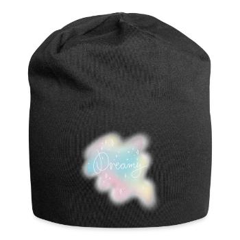 Dreamy – Pastel Watercolor Aesthetic - Jersey Beanie - black - Front
