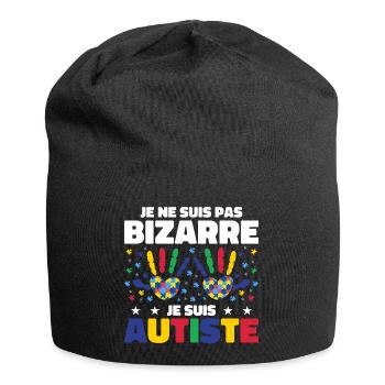 Je ne suis pas bizarre je suis autiste - Bonnet en jersey - noir - Devant