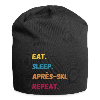EAT SLEEP APRES SKI REPEAT Party Outfit Snowboard - Jersey-Beanie - Schwarz - Vorne