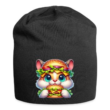 Drôle de chats sur le thème de Coca chapeau restauration rapide - Bonnet en jersey - noir - Devant