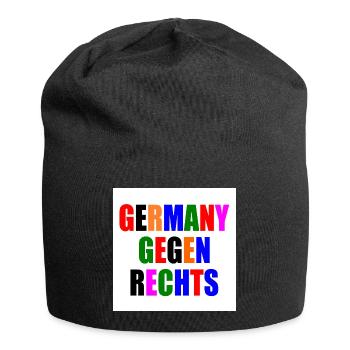 Germany gegen rechts - Jersey-Beanie - Schwarz - Vorne