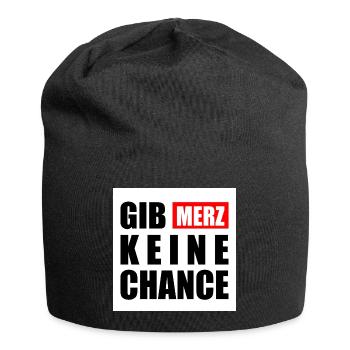 gib merz keine chance - Jersey-Beanie - Schwarz - Vorne