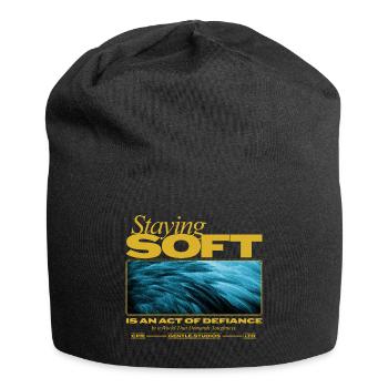 Staying Soft – Power in Gentleness - Jersey Beanie - black - Front