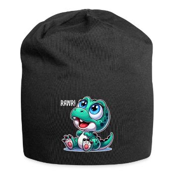 T-Rex Baby Dino Babydino Dinobaby Geschenk - Jersey-Beanie - Schwarz - Vorne