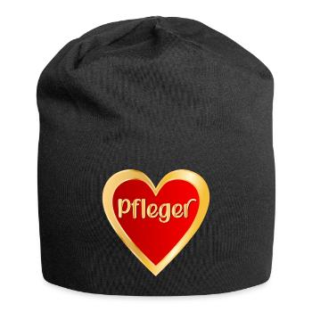 BERUF PFLEGE - HERZ PFLEGER - Jersey-Beanie - Schwarz - Vorne