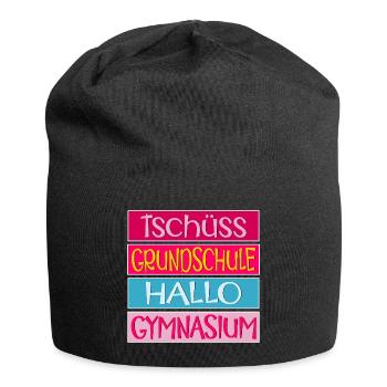 TSCHÜSS GRUNDSCHULE HALLO GYMNASIUM SCHULWECHSEL - Jersey-Beanie - Schwarz - Vorne