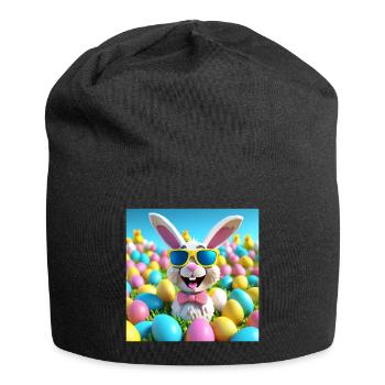 Ostern, Frohe Ostern, Ostern - Jersey-Beanie - Schwarz - Vorne