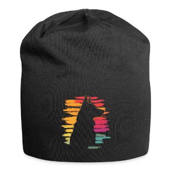 German Shepherd Silhouette Vintage - Jersey Beanie - black - Front