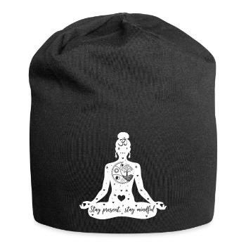 Yoga Kunst #13 - Jersey-Beanie - Schwarz - Vorne